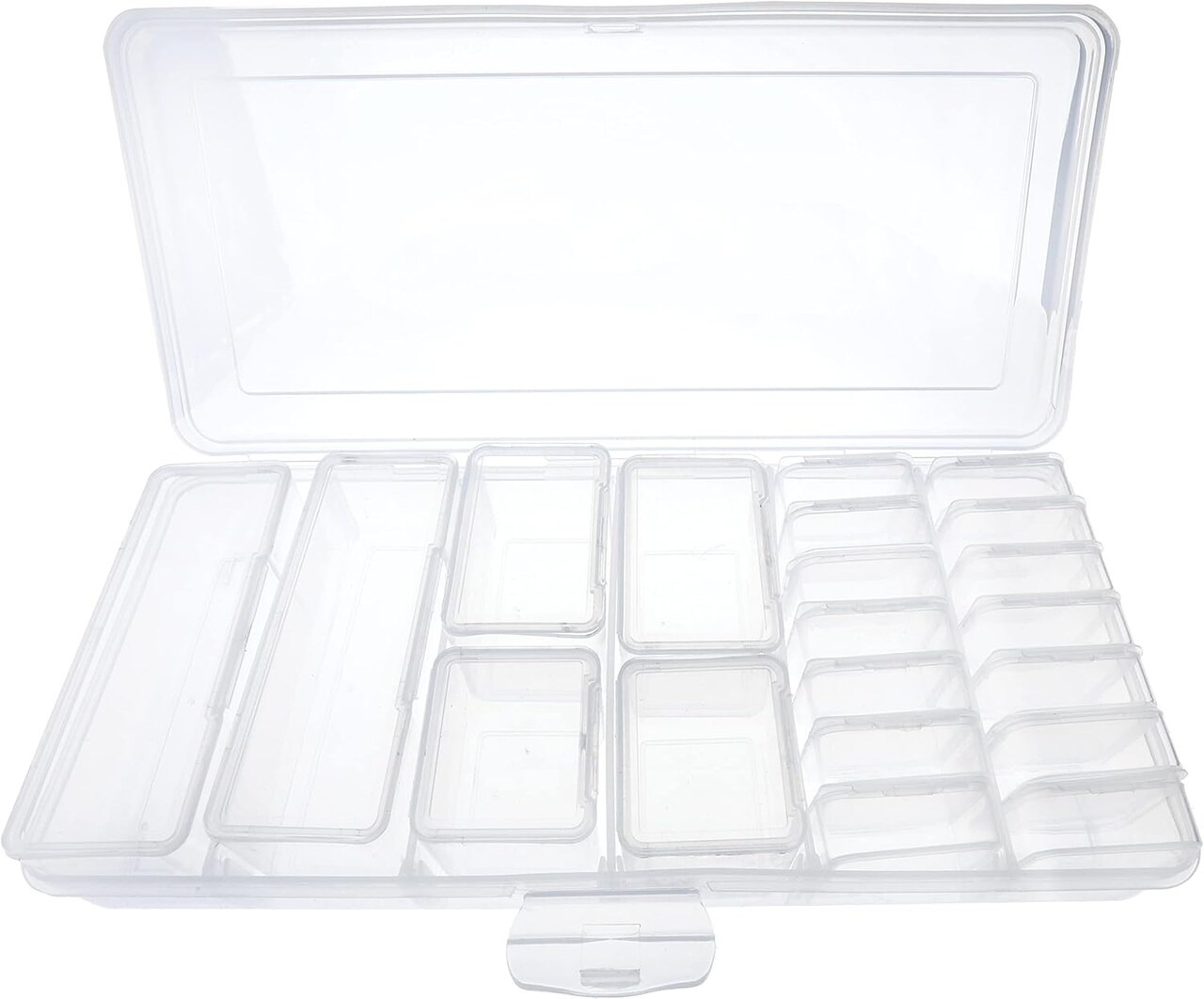 The Beadsmith Keeper Flips Storage Organizer–Personality Case–Multi-Size Flip Top Boxes & Organizer–Translucent Plastic–Store Beads, Pearls, Crystals, Threads, Needles & Jewelry Making Supplies